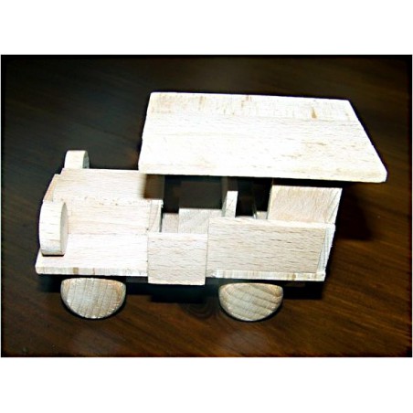 osobní auto se světly - dřevěný materiál na výrobu modelů