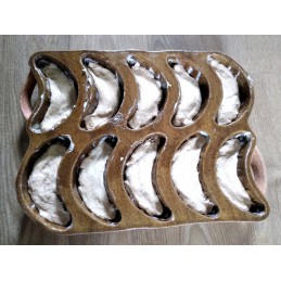 rohlíkovník  - kameninová forma na rohlíky (ruční výroba)