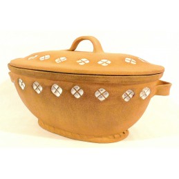 oválná forma na chleba - kameninová forma s poklicí na chleba (ruční výroba)