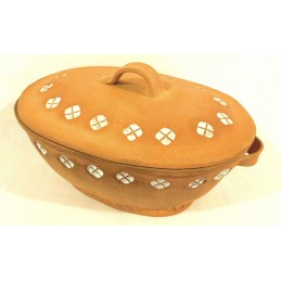 oválná forma na chleba - kameninová forma s poklicí na chleba (ruční výroba)