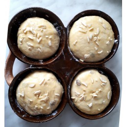 pekáč na buchty 4 misky - kameninový pekáč (ruční výroba)