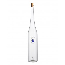 láhev 0,5 litru s motivem - švestka - foukané sklo (ruční výroba)