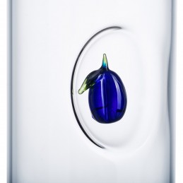 láhev 0,5 litru s motivem - švestka - foukané sklo (ruční výroba)