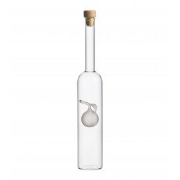 láhev 0,5 litru s motivem - meruňka matná - foukané sklo (ruční výroba)