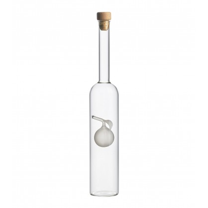 láhev 0,5 litru s motivem - meruňka matná - foukané sklo (ruční výroba)