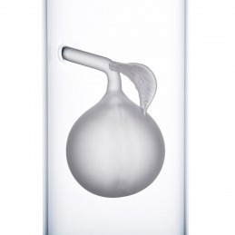 láhev 0,5 litru s motivem - meruňka matná - foukané sklo (ruční výroba)