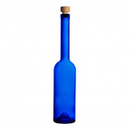 láhev 0,5 litru modrá - lisované sklo