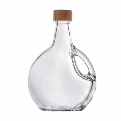 láhev 0,5 litru butylka, ouško - lisované sklo