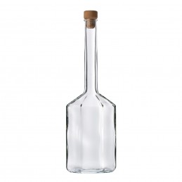 láhev 0,5 litru kvádr Aura - lisované sklo