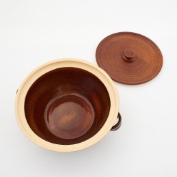 mísa na chleba s poklicí - kameninová forma s poklicí na pečení (ruční výroba)