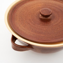 mísa na chleba s poklicí - kameninová forma s poklicí na pečení (ruční výroba)