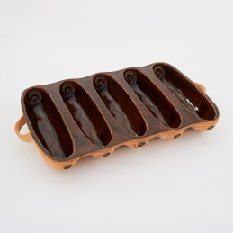 bagetovník  - kameninová forma na bagety (ruční výroba)