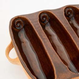 bagetovník  - kameninová forma na bagety (ruční výroba)