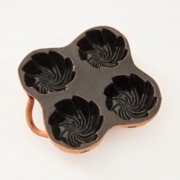 belešník 4 bábovičky  - kameninová forma na beleše (ruční výroba)