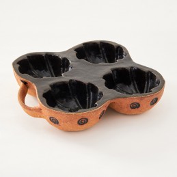 belešník 4 bábovičky  - kameninová forma na beleše (ruční výroba)