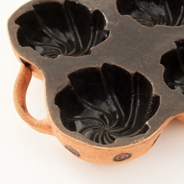 belešník 4 bábovičky  - kameninová forma na beleše (ruční výroba)