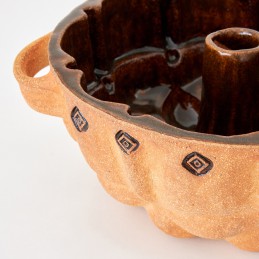 bábovka rozeta prům. 25cm - kameninová forma na bábovku (ruční výroba)