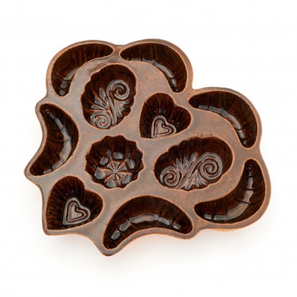 belešník svatební 11 formiček - kameninová forma na beleše (ruční výroba)