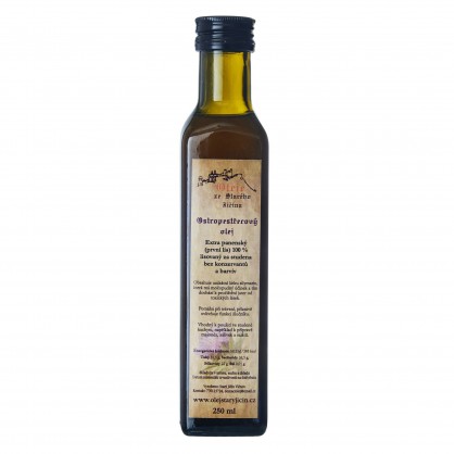 ostropestřecový olej 250ml lisovaný za studena (první lis) - extra panenský (domácí výroba)