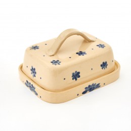 máslenka (máselnice) světlá  - kameninová dóza na máslo (ruční výroba)