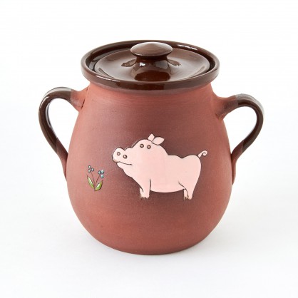 sádlák 1,2L VÝPRODEJ - kameninový hrnec na sádlo (ruční výroba)