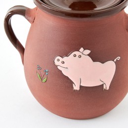 sádlák 1,2L VÝPRODEJ - kameninový hrnec na sádlo (ruční výroba)