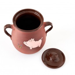 sádlák 1,2L VÝPRODEJ - kameninový hrnec na sádlo (ruční výroba)