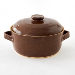 hrnec (kastrol) s poklicí 1,5L - kameninový hrnec na pečení (ruční výroba)