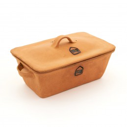 hranatá forma na chleba - kameninová forma s poklicí na chleba (ruční výroba)