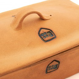 hranatá forma na chleba - kameninová forma s poklicí na chleba (ruční výroba)