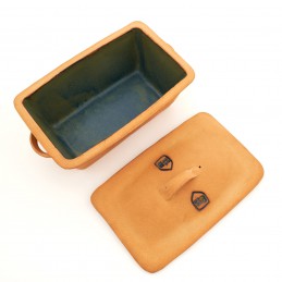 hranatá forma na chleba - kameninová forma s poklicí na chleba (ruční výroba)