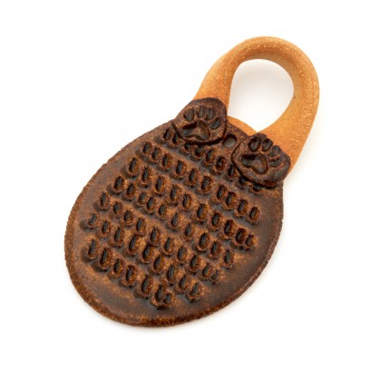 keramické struhadlo na česnek - hnědé (ruční výroba)