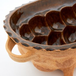 vánočka boubelatá "pletená" - kameninová forma na vánočku (ruční výroba)