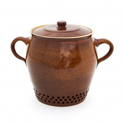 hrnec na odpeckování ovoce 3,5L - kameninový hrnec odpeckovací (ruční výroba)