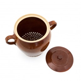 hrnec na odpeckování ovoce 3,5L - kameninový hrnec odpeckovací (ruční výroba)