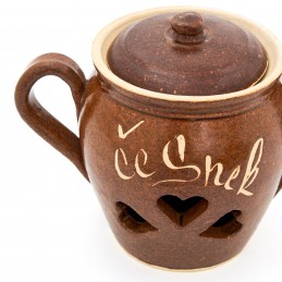 hrnec na česnek 0,5L - kameninový česnekáč (ruční výroba)