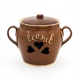 hrnec na česnek 1L - kameninový česnekáč (ruční výroba)