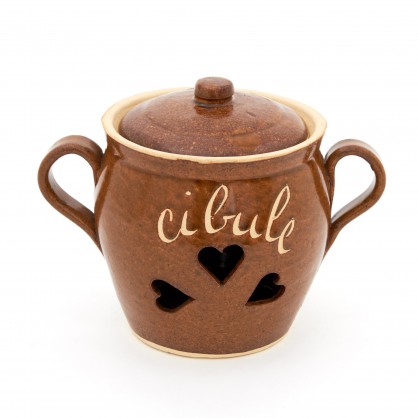 hrnec na cibuli 0,5L - kameninový cibulák (ruční výroba)