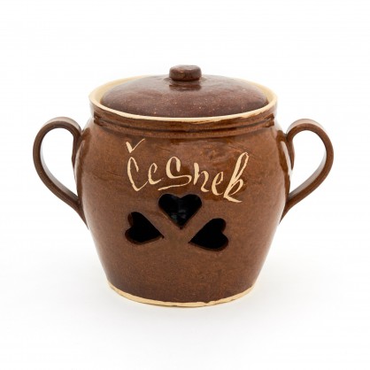 hrnec na česnek 2L - kameninový česnekáč (ruční výroba)