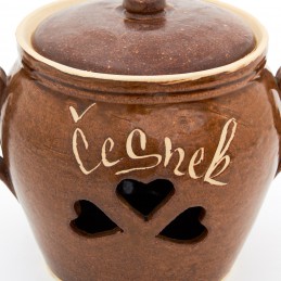 hrnec na česnek 2L - kameninový česnekáč (ruční výroba)