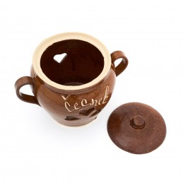 hrnec na česnek 2L - kameninový česnekáč (ruční výroba)