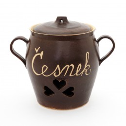 hrnec na česnek 6L - kameninový česnekáč (ruční výroba)