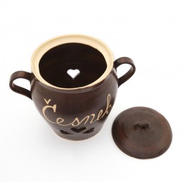 hrnec na česnek 6L - kameninový česnekáč (ruční výroba)