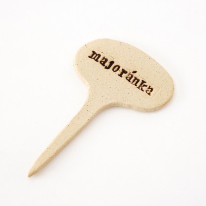 MAJORÁNKA - keramická jmenovka k bylinkám (ruční výroba)