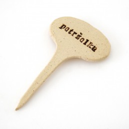 PETRŽELKA - keramická jmenovka k bylinkám (ruční výroba)