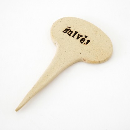 ŠALVĚJ - keramická jmenovka k bylinkám (ruční výroba)