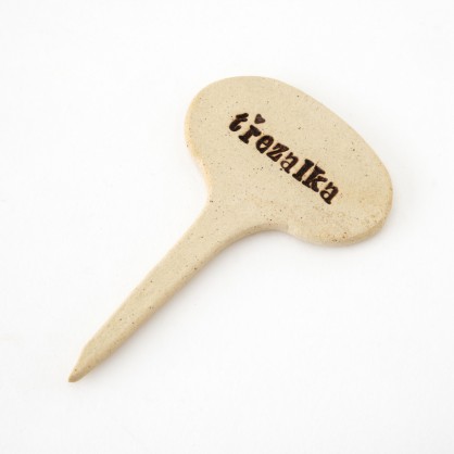 TŘEZALKA - keramická jmenovka k bylinkám (ruční výroba)