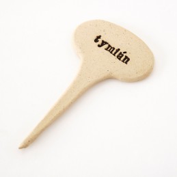 TYMIÁN - keramická jmenovka k bylinkám (ruční výroba)