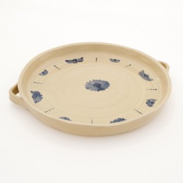 koláč / pizza prům. 28cm světlý - kameninová forma na pečení (ruční výroba)