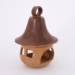 závěsné ptačí krmítko 18cm - kameninové krmítko (ruční výroba)